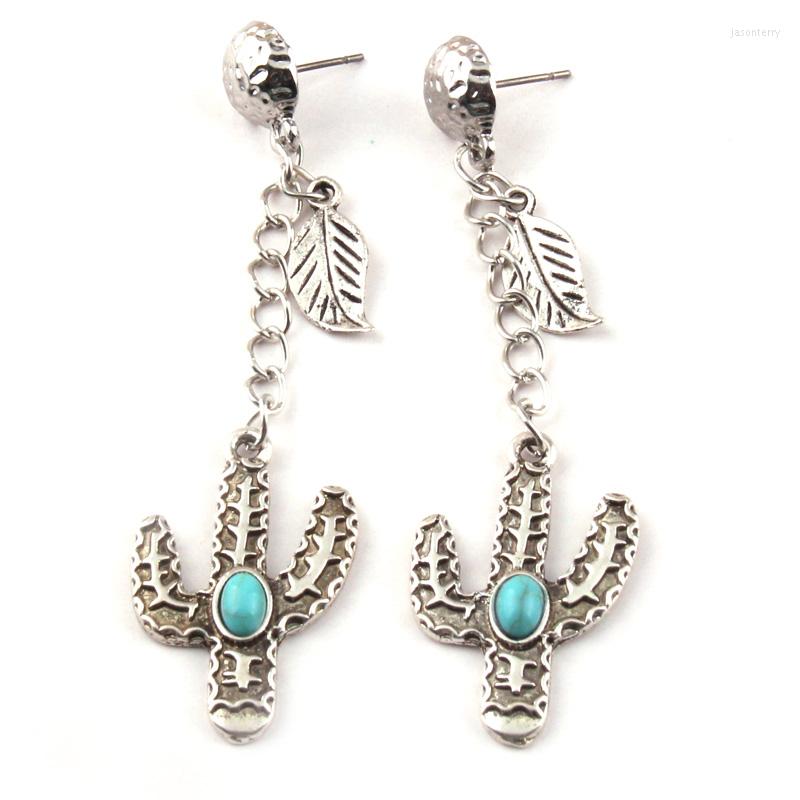 

Dangle Earrings MOODPC Fashion Chain Leaf Tassel Cactus Charm Earring For Women Christmas Holiday Gift Jewelry