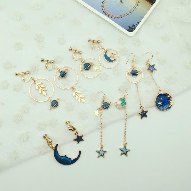 

Backs Earrings Asymmetry Clip On Non Piercing Clips Without Puncture For Lady