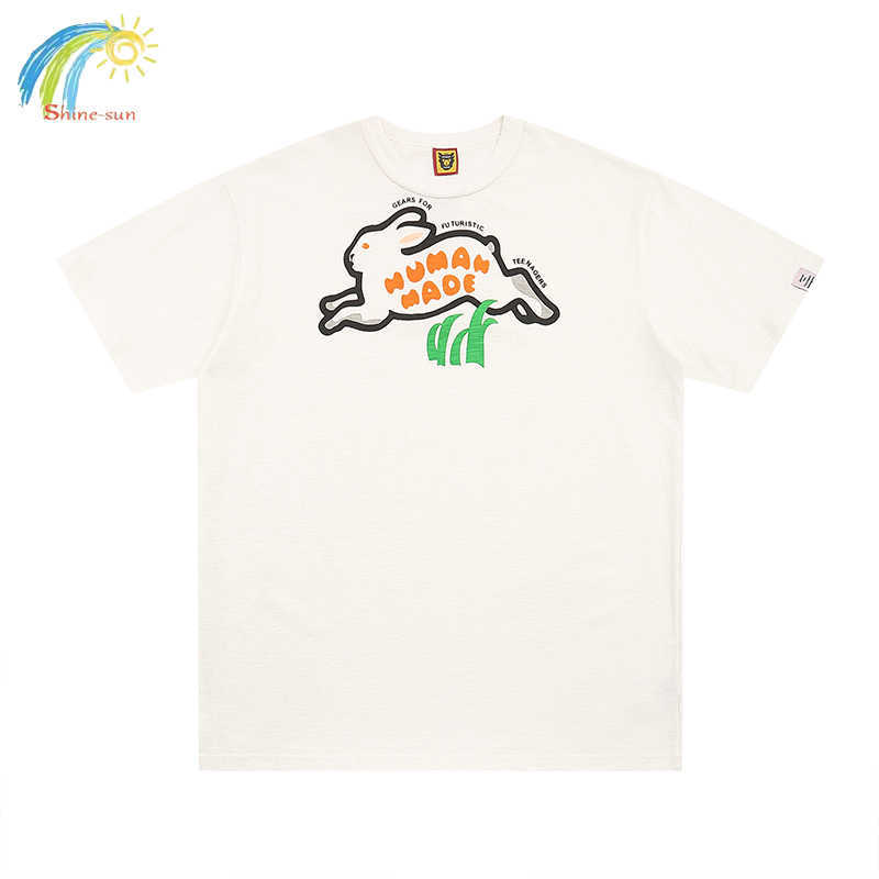 

Men's T-Shirts Rabbit Printing Pattern Human Made T-shirt Men Women High Quality White Top Tee Casual O-Neck Summer New Short Sleeve L230317