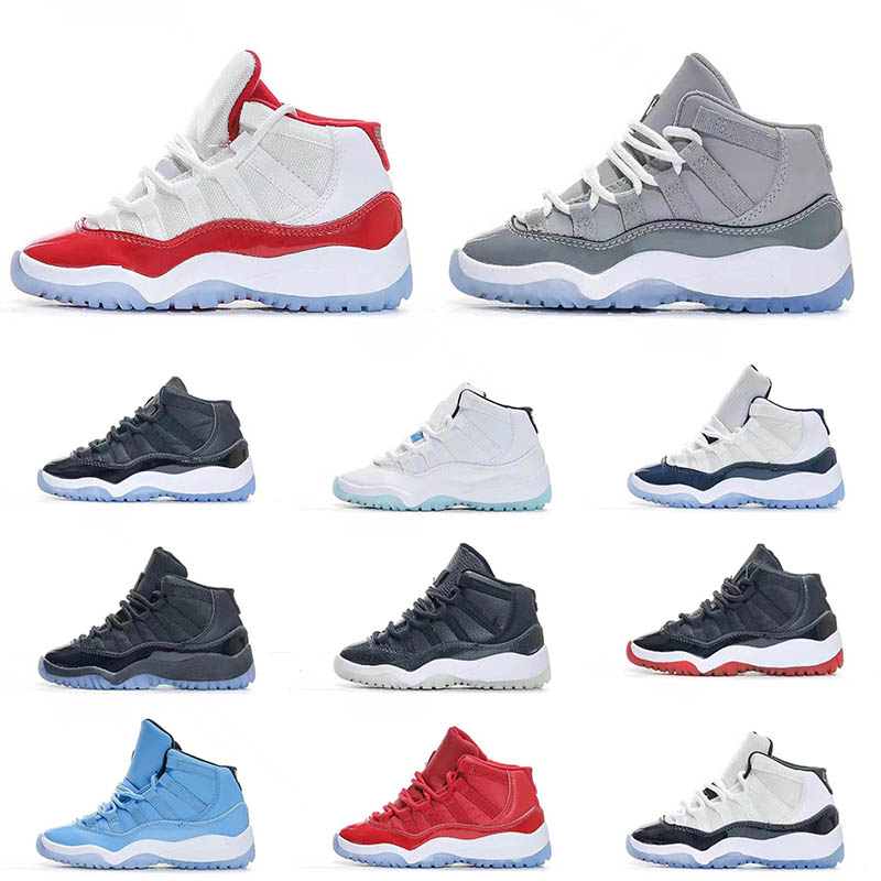 

Kids Basketball Shoes 11 Space Jam Bred Concords Cherry Cool Grey 25th Anniversary 11s Youth Boys Sneakers Children Boy Girl Kid Sneakers Toddlers Size US 8C-3Y