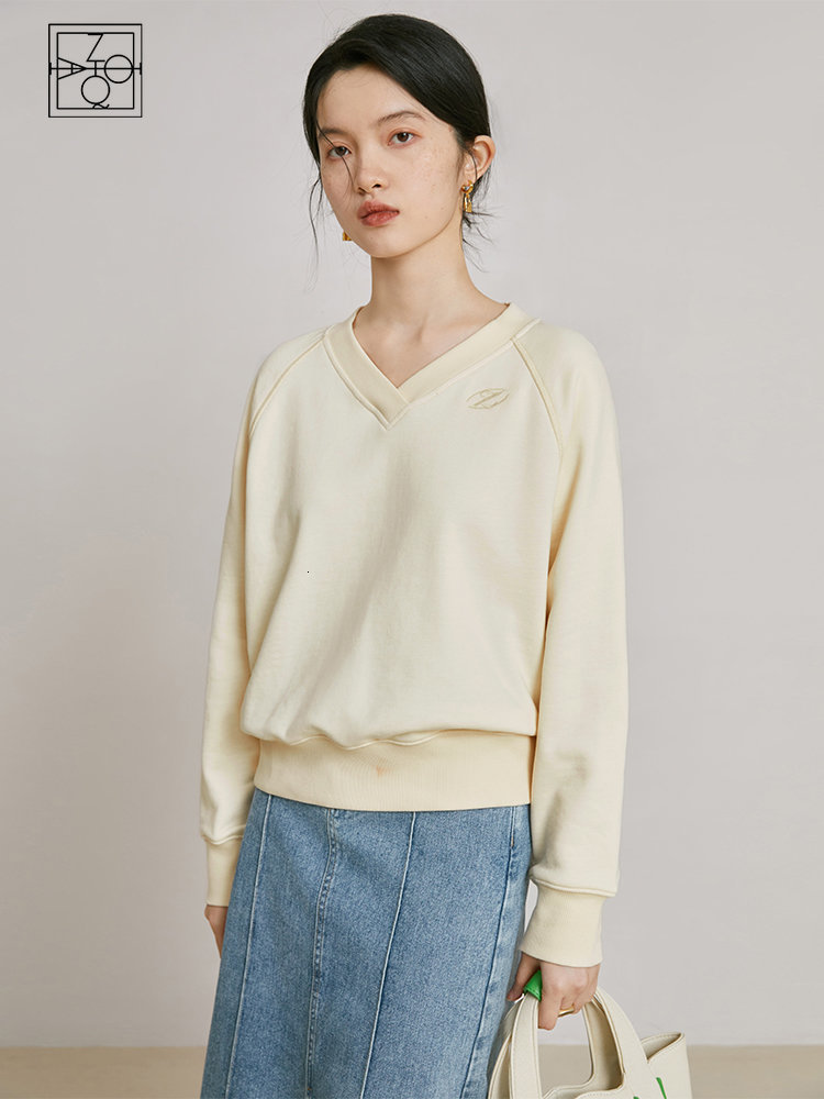 

Womens Hoodies Sweatshirts ZIQIAO 100 Cotton Raglan Sleeve VNeck Casual Solid Pullover Straight Spring Sweatshirt Top 230316, Pink