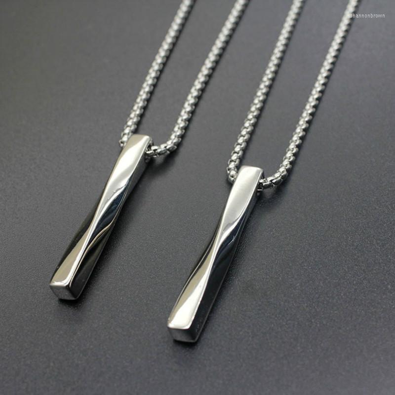 

Pendant Necklaces Simple Charms Blank Necklace Geometry Stainless Steel Women Men Jewelry 55cm