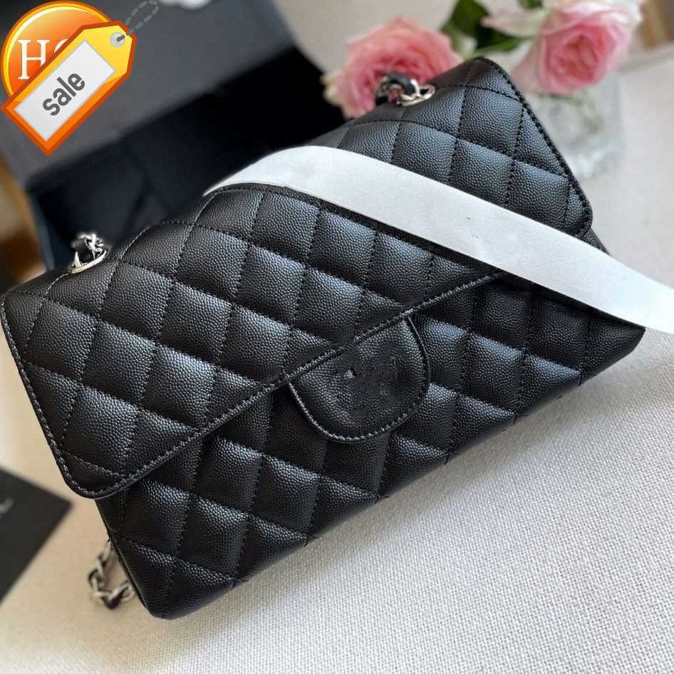 

Luxury Women's Brand Designers Shoulder Bags Fashion Caviar Cowhide Rhombus Chain Bag Texture Leather Armpit Quality Cross-body Bag Factory Direct Sales, Gilded grey blue
