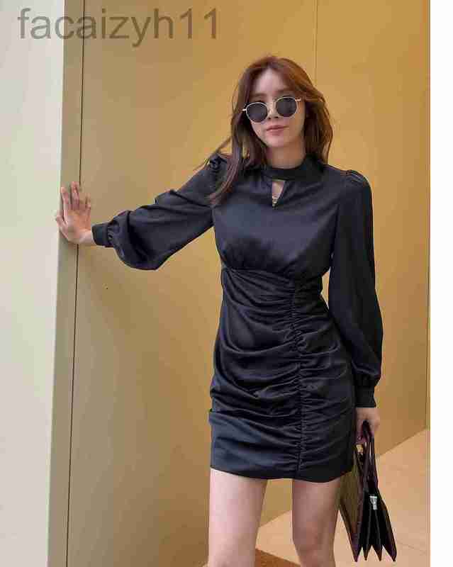 

designer 2022 Metal Letter Party Dress Spring/Summer New Fashion Sexy Autumn Women' Casual Luxury Brand Clothing Valentine' Day 35E7, Black