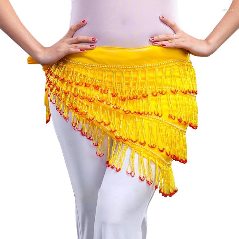 

Stage Wear Tribal Belly Dance Belts 2 Colors Women Tassel Hip Scarf Beads Coins Triangular Scarves Belt Coin, Picture shown