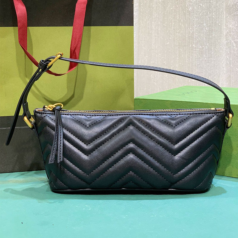 

Marmont Shoulder Bag Women Handbag Purse Genuine Leather Axillary Bags Gold Hardware Zipper Closure Adjustable Shoulder Strap Hobo Bags, White