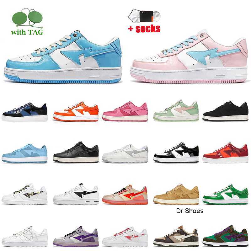 

Designer Platform Sneakers Women Mens Casual Shoes Fashion 2022 Sta SK8 Pastel Pink Blue White Black Paint Splatter Ivory ABC Camo Trainers, C56 grey 36-45
