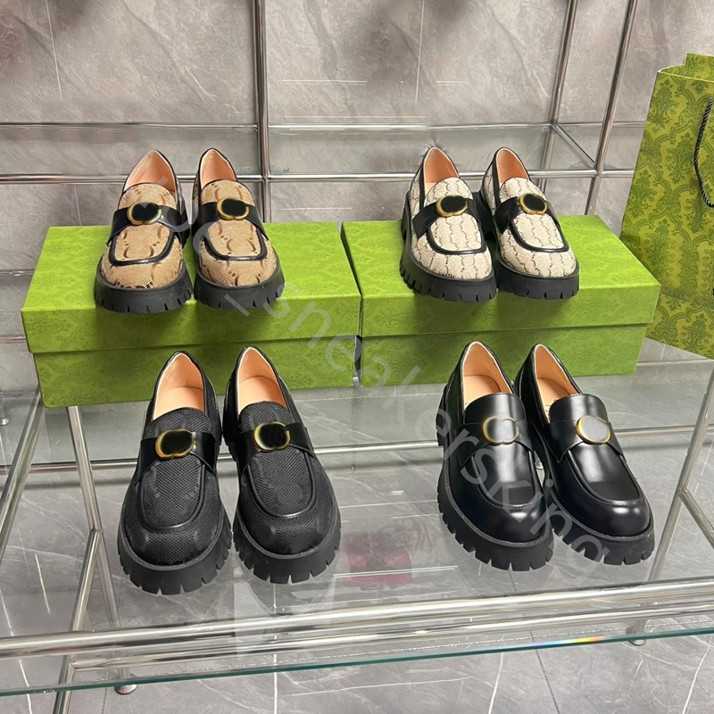 

Designer Dress Shoes Women Platform Sneakers Loafers Rubber Black Shiny Leather Chunky Round Head Sneaker Thick Bottom Shoe With box