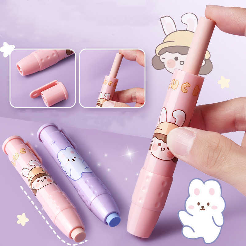 

pressing cartoon pencil eraser Pen type cute Replaceable rubber core School student kid gifts office
