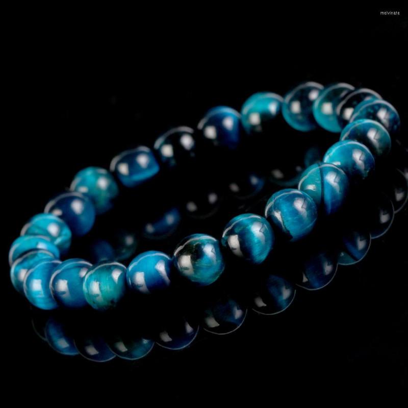 

Strand 6/8mm Natural Stone Bracelet Blue Tiger Eye Beads For Men Women Jewelry Gift Healing Energy
