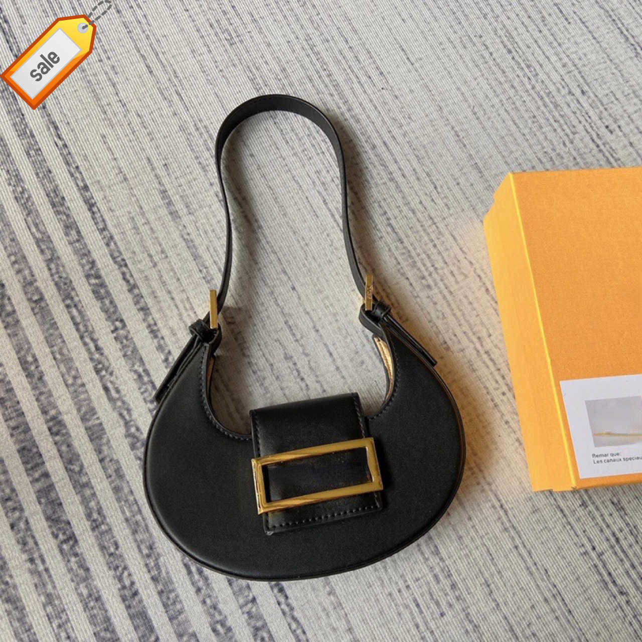 

Luxurys Women's Brand Designers Handbags Shoulder Bags Crossbody Bag Tote 2023 New Fashion Armpit Single Shoulder Crescent bag with Gift Box Factory Direct Sales, Black2