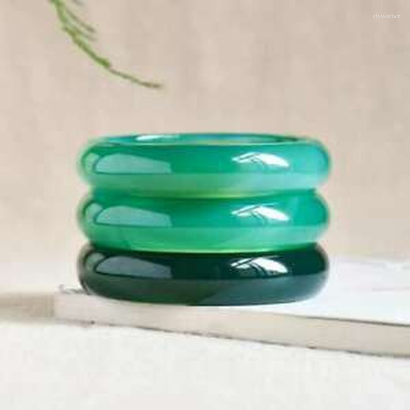 

Bangle Certification 56-65mm Grade Natural Green Agate Jade Gems Bracelet