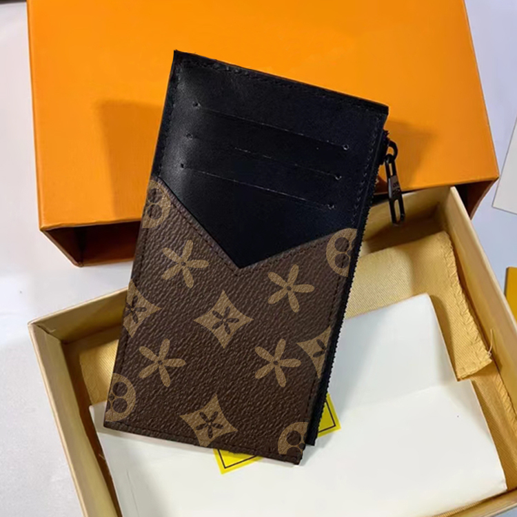 

Wallets Key coin Purse M30271 Card Holders Genuine Leather 4 card slots Holder Luxurys Designers Men Zipper compartment Women's CardHolder brown flower long Classic, Damier ebene