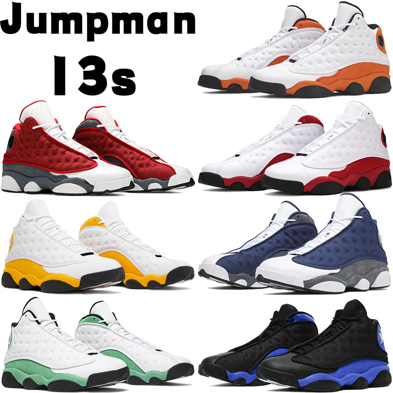 

13s jumpman Casual Shoes for Men Women Designer 13 Shoe Sping Fall Fashion Trainers Outdoor Sports Walking Sneakers Black Flint Lucky Green, #12- red flint