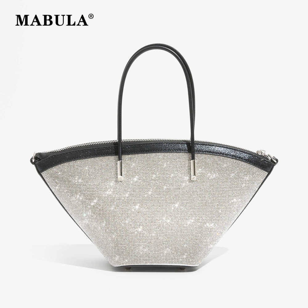 

Bling Fan-shaped Rhinestone Lady Tote Bag Luxury Sparkling Crystal Evening Handbag Fashion Women Wedding Crossbody Purse 230315, Beige