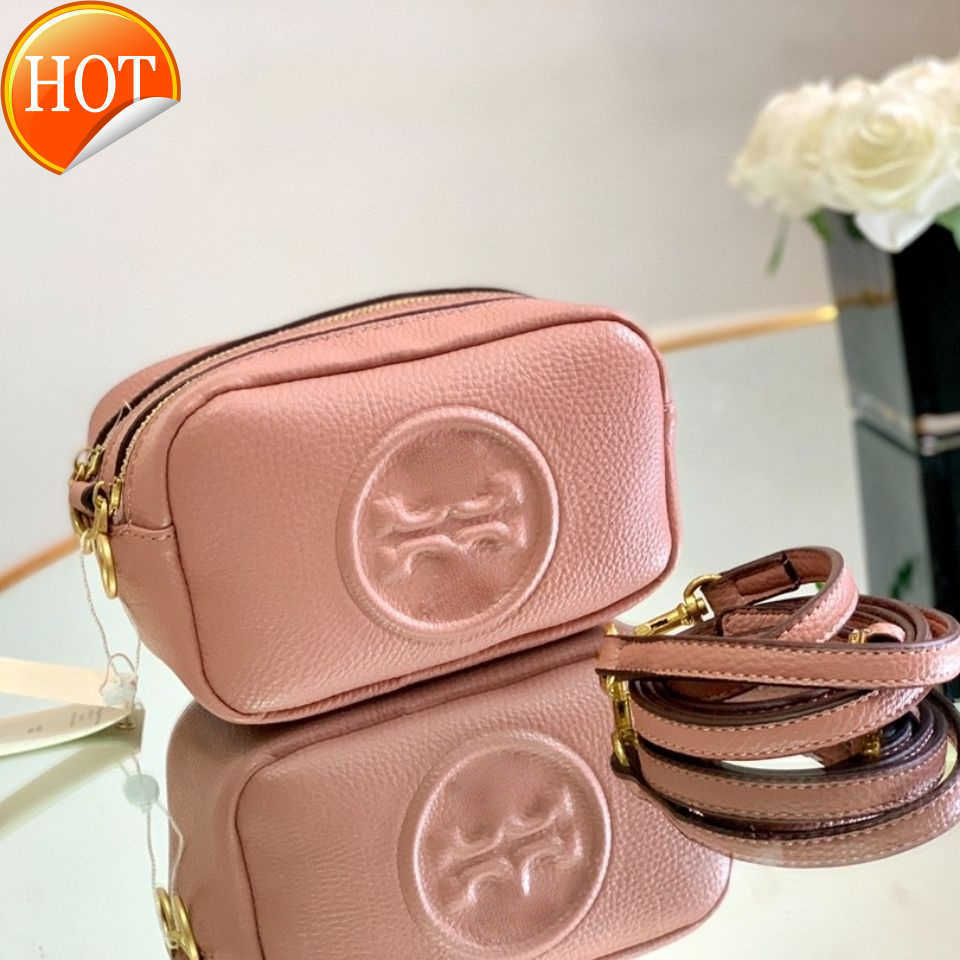 

Luxury Brand Designer Shoulder Bags Cross-body Tote Women's 2023 New Fashion Texture Leather Double Zipper Li Camera Gift Box Packaging Factory Direct Sales, Black