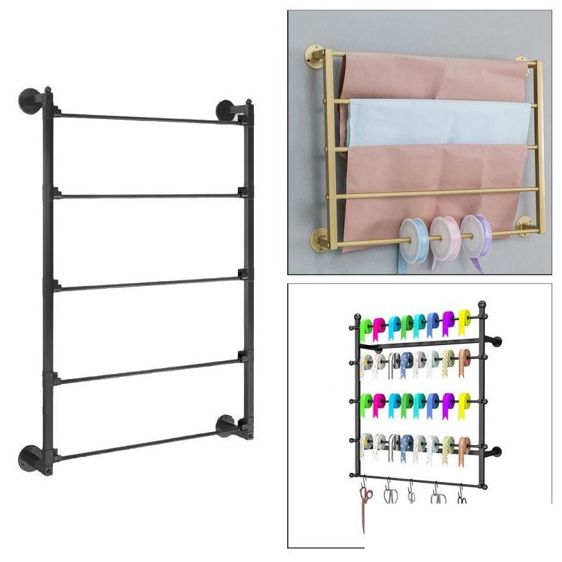 other arts and crafts wall mount ribbon organizer storage display wire sewing spool rack key holders