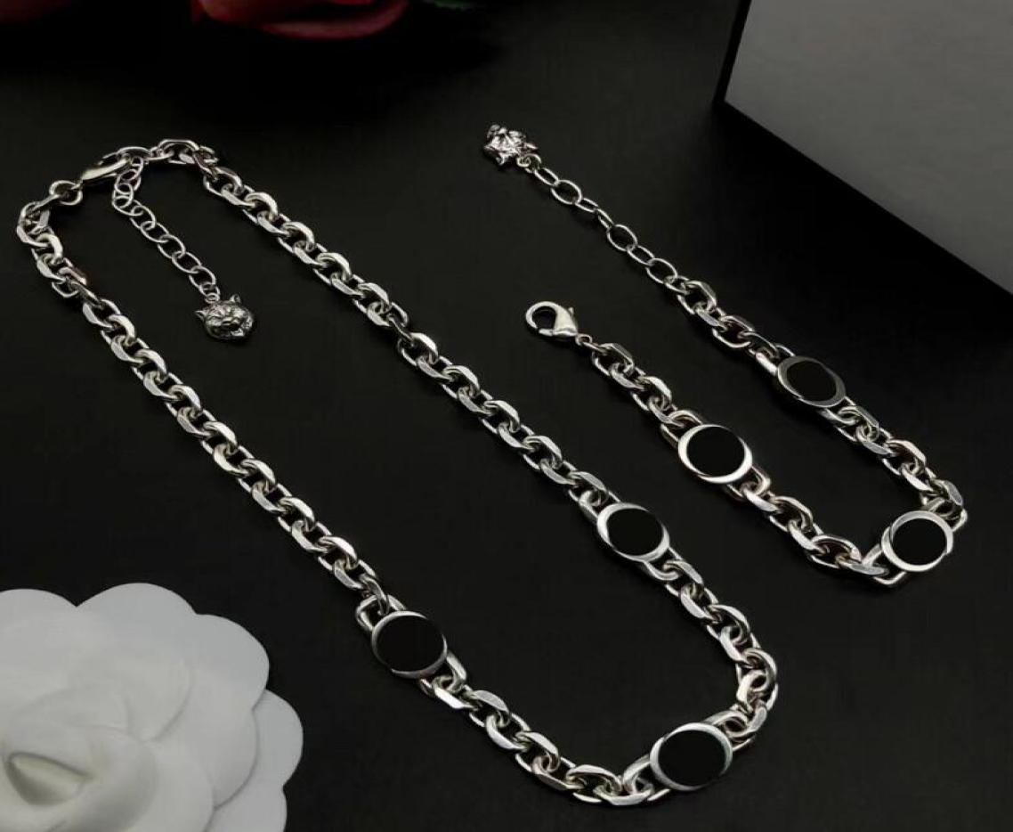 

Designer Choker Necklace Fashion Men Women Stainless Steel Bracelets Cuban Silver Chain Brand Letter Pendants for Unisex Collar Hi5039162