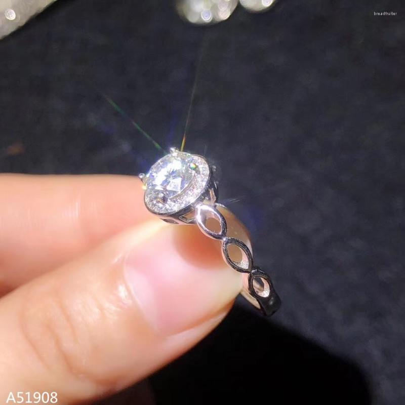 

Cluster Rings KJJEAXCMY Fine Jewelry 925 Sterling Silver Inlaid With Mossex Diamond Girl Ring 1.0 Shiny Qhsja