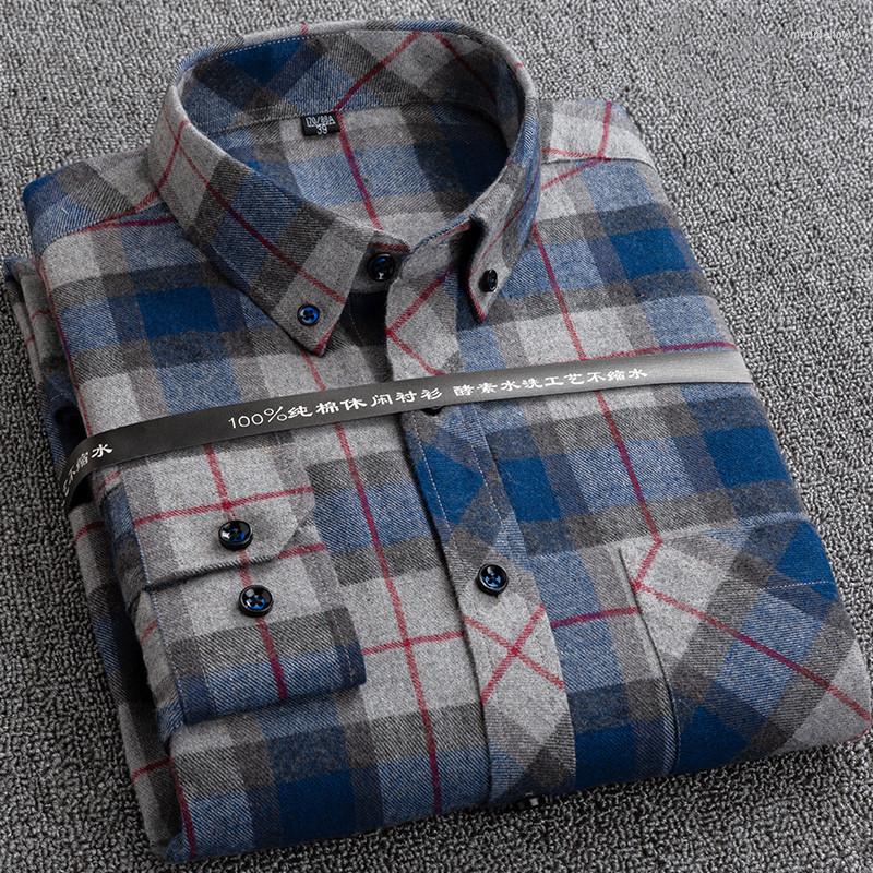 

Men's Casual Shirts Large Size 6XL Pure Cotton Flannel Plaid Men's Long Sleeve Dress Shirt Male Soft Comfort Slim Fit Clothing, 151