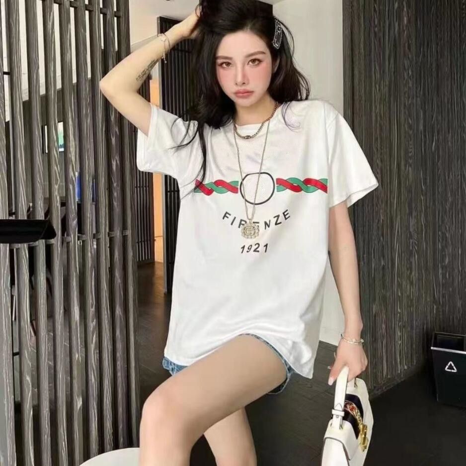 

Women's T-Shirt Mens T-shirts Fashion Summer Milan Designer 100% cotton Casual Short Sleeve Tops Loose Street his-and-hers clothes luxury T-shirt, White 01