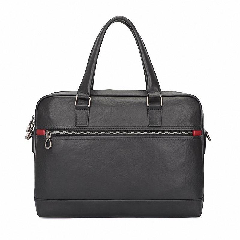 

Briefcases Men Briefcase Bag High Quality Genuine Leather Shoulder Messenger Bags Office Handbag 14 Inch LaptopBriefcases BriefcasesBriefcas, Black