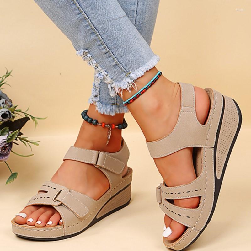 

Dress Shoes 2023 Sandals Women Soft Women's Slip On Open Toe Walking Slipper Party Footwear Female Zapatillas Muje, Beige