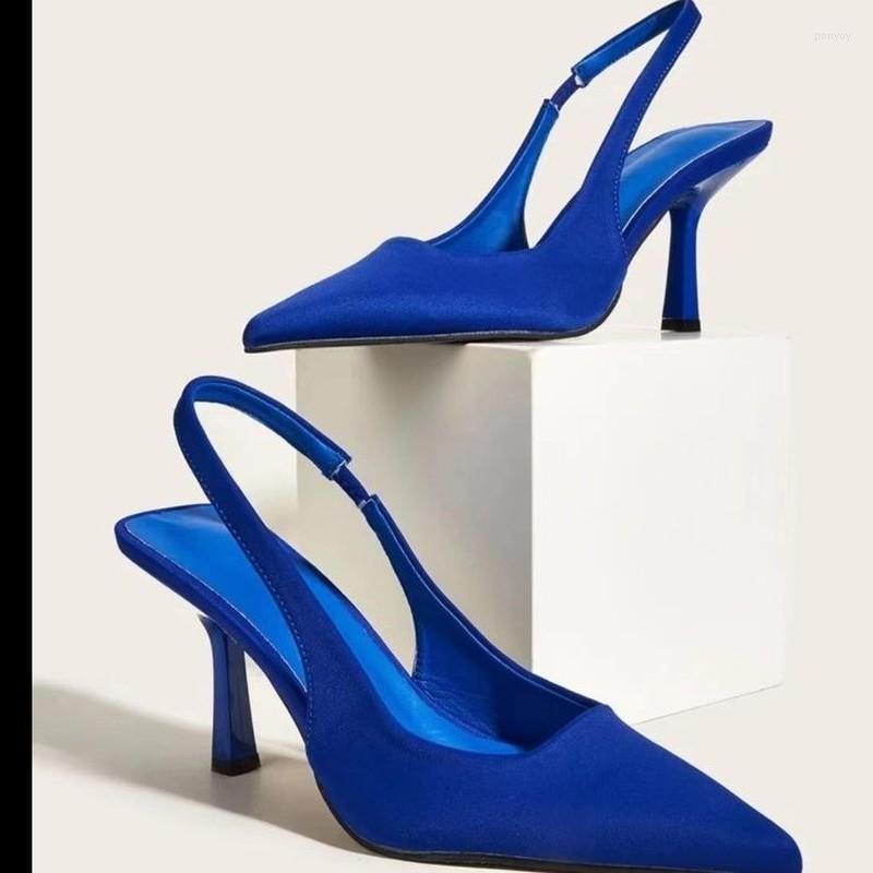 

Sandals Fashion Elegant Women High Heels Lady Slingback Mules Sexy Thin Party Luxury Wedding Shoes Women's 2023 Summer, Black