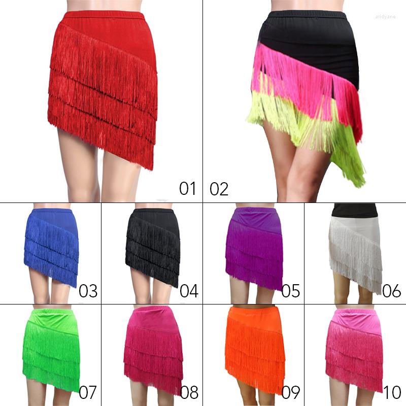 

Stage Wear Women Tassels Mini Skirt Ballroom Latin Tango Salsa Dress Samba Chacha Dancing Dancewear Lady Dance