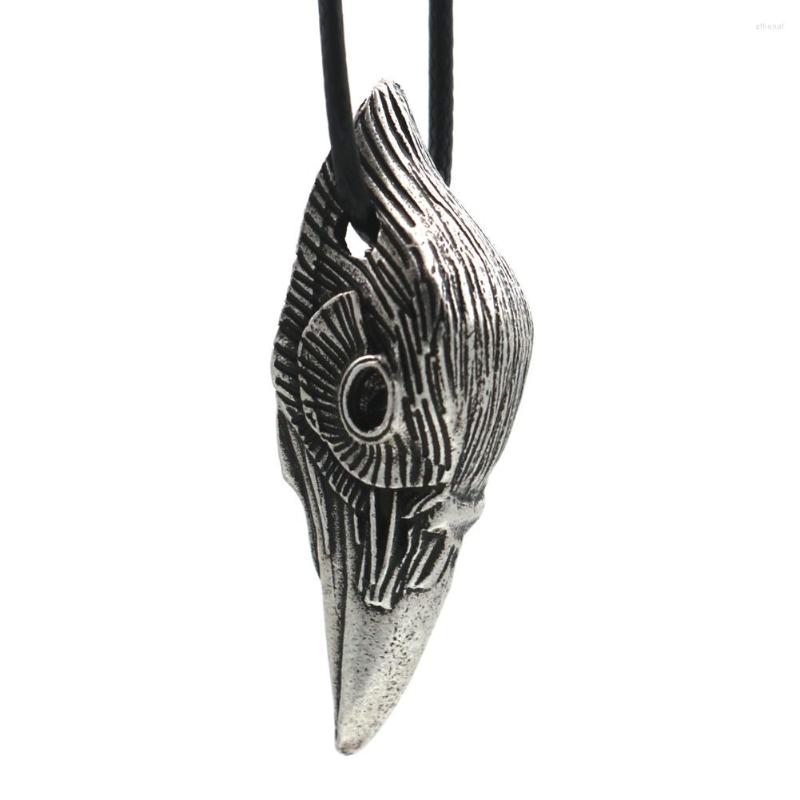 

Pendant Necklaces Selling Viking Odin Raven Skull Jewelry Head Black Bird Charm Men Necklace Gothic Animal 2023