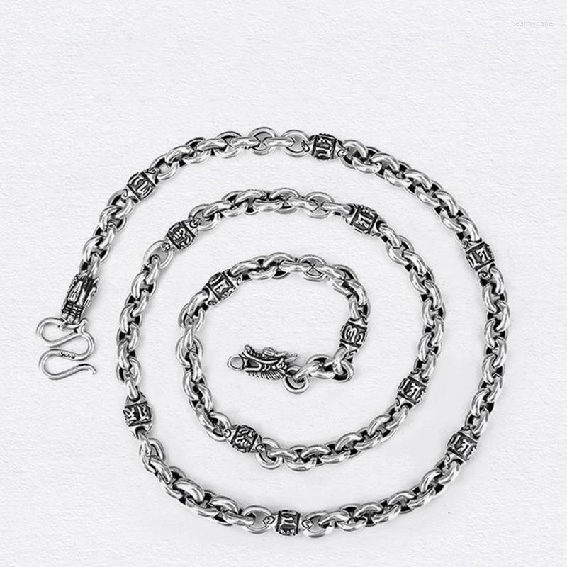 

Chains Six-character Mantra Faucet Necklace Male Trendy Men's Personality Men Retro Domineering Jewelry Accessories