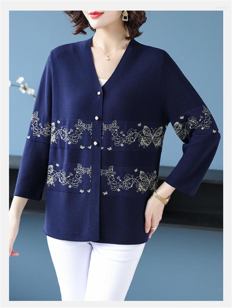 

Women's Knits 2023 Summer Loose Casual Coat Threaded Ice Silk Knit Button Cardigan Elegant Fashion Print Solid Color Thin Shawl Female6XL, Black