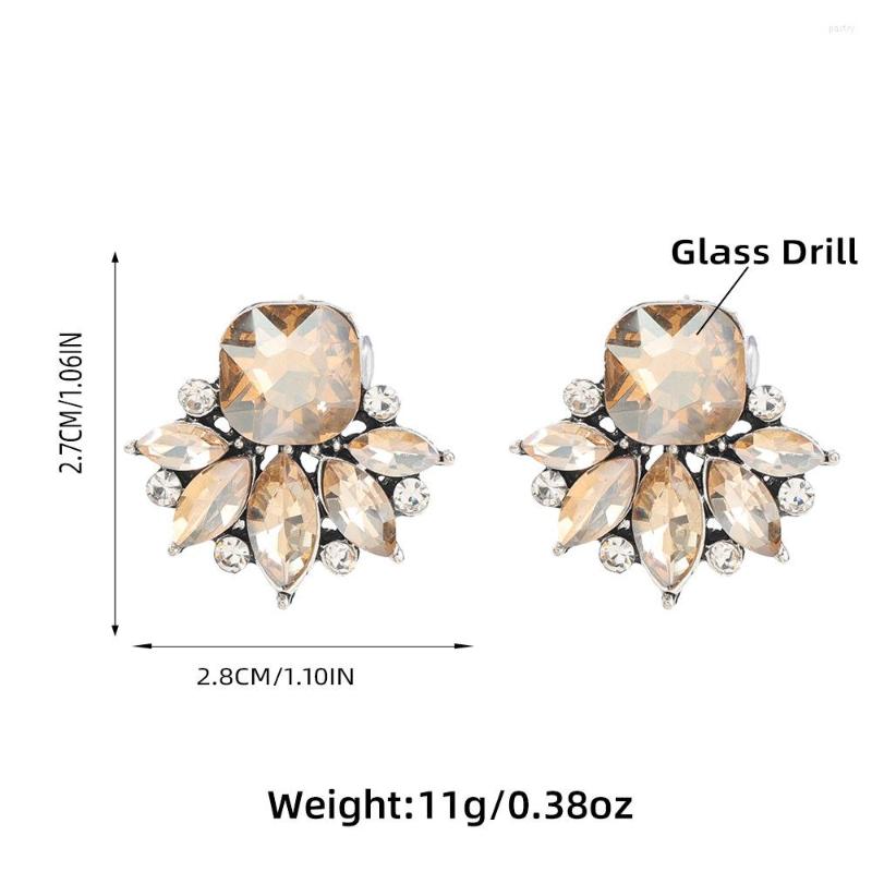 

Dangle Earrings YUTSAI Fashion Alloy Rhinestone Stud Glass Geometric Flower For Women Jewelry YT838