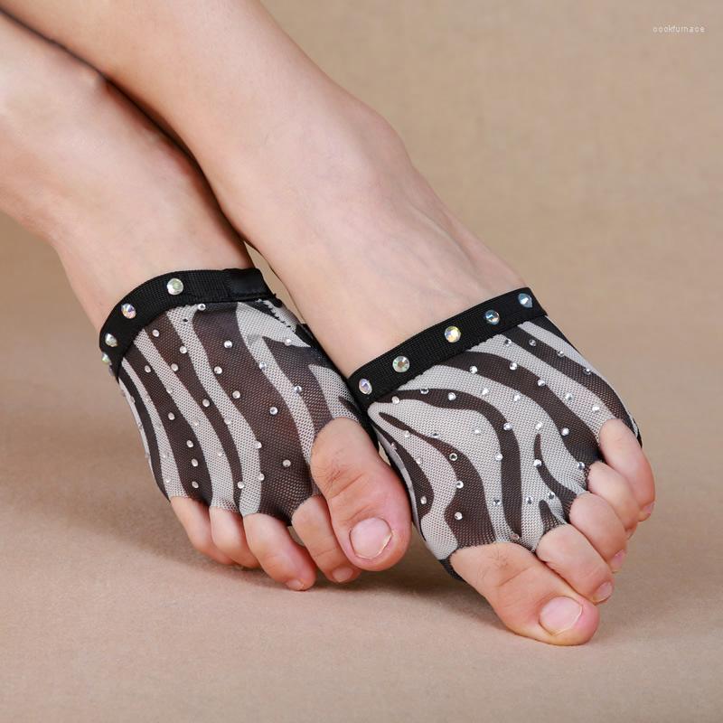 

Stage Wear Dancewear Women Ballet Flats Belly Dance Practice Shoes Zebra Stripe, Nude