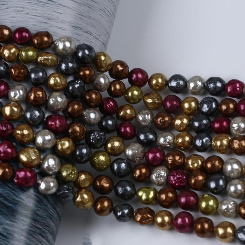 

Beads Wholesale Price Promotion Pearl String Edsion Pearls Black Grey Color Freshwater