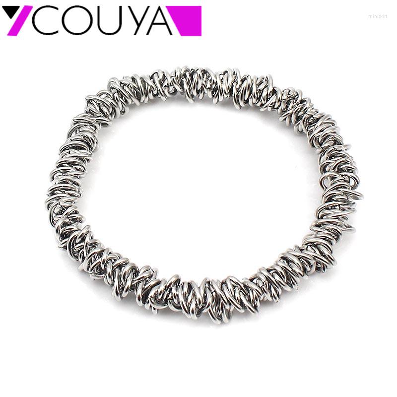 

Bangle COUYA Cute Stainless Steel Stretch Bracelet Bangles For Women Chain Wrap Wristband Vintage Bracelets & Wholesale