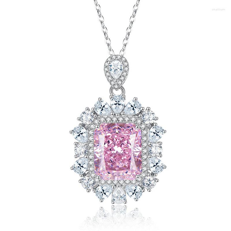 

Chains 2023 High Carbon Diamond 10 12 Pink Redian Necklace Women's 6- Sunflower Pendant