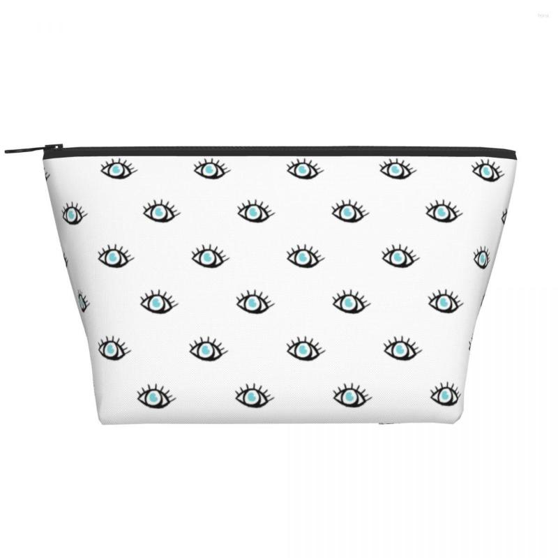 

Cosmetic Bags Custom Turkish Eyes On You Toiletry Bag For Women Nazar Evil Eye Makeup Organizer Ladies Beauty Storage Dopp Kit Case, 24