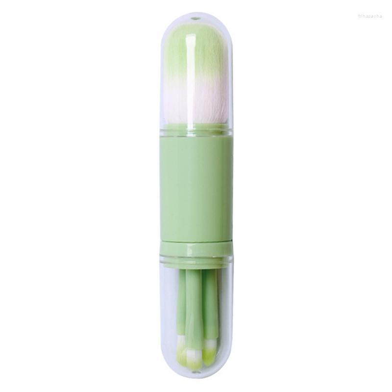 

Makeup Brushes Portable Travel Lip Brush 4 In 1 Set Beauty Tool Mini Eye
