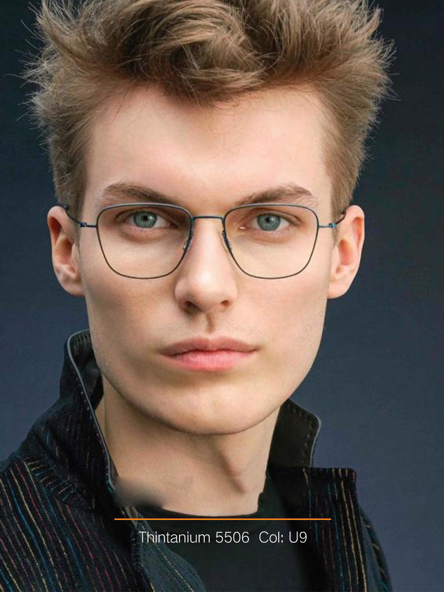 

Pure Titanium High-end Fashion Linde 5506 Vintage Polygon Ultra Light Glasses Frame Prescription Mirror without screws only 6g