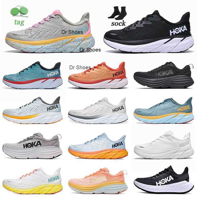 

Brand Sneakers hoka Athletic Shoes marathon Sports hokas Clifton 8 black white seeweed brown Fiesta Blazing Orange Real Teal Aquarelle Men, Bondi8 (6) amber yellow