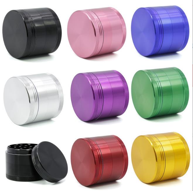 

Colorful Aluminum Alloy Tobacco Herb Grinder 40/50mm Spice Grinder 4 Pieces Dry Herb Grinder Herbal Grinders