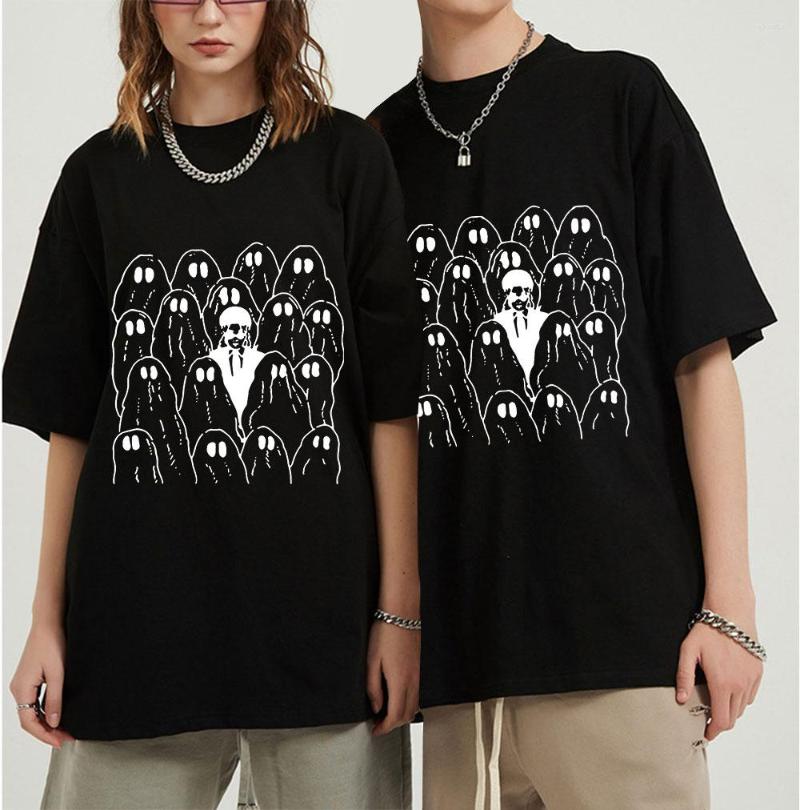 

Men's T Shirts Phoebe Bridgers Ghost Fashion Men Women Vintage Oversized T-shirt Male Cotton Unisex Short Sleeve Tee Shirt Gothic, Black