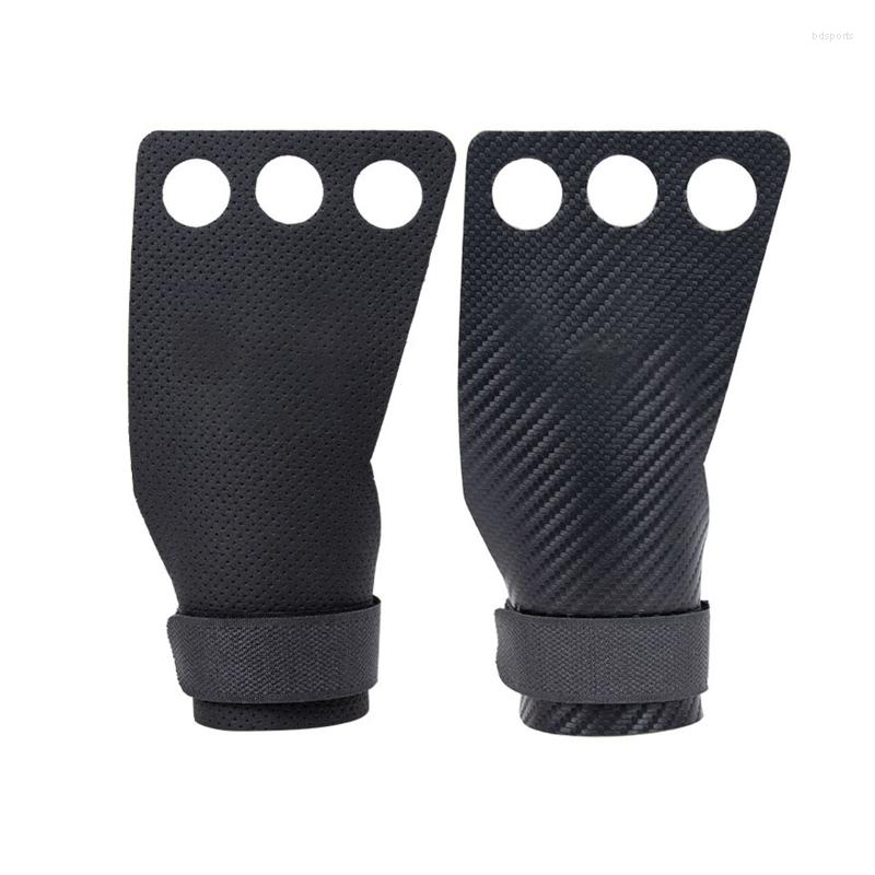 

Wrist Support 2023 Weightlifting Gymnastic Carbon Grips Gym Exercise Fitness Weight Lifting Gloves 3 Hole Hand Pullups Workout Palm, Picture shown