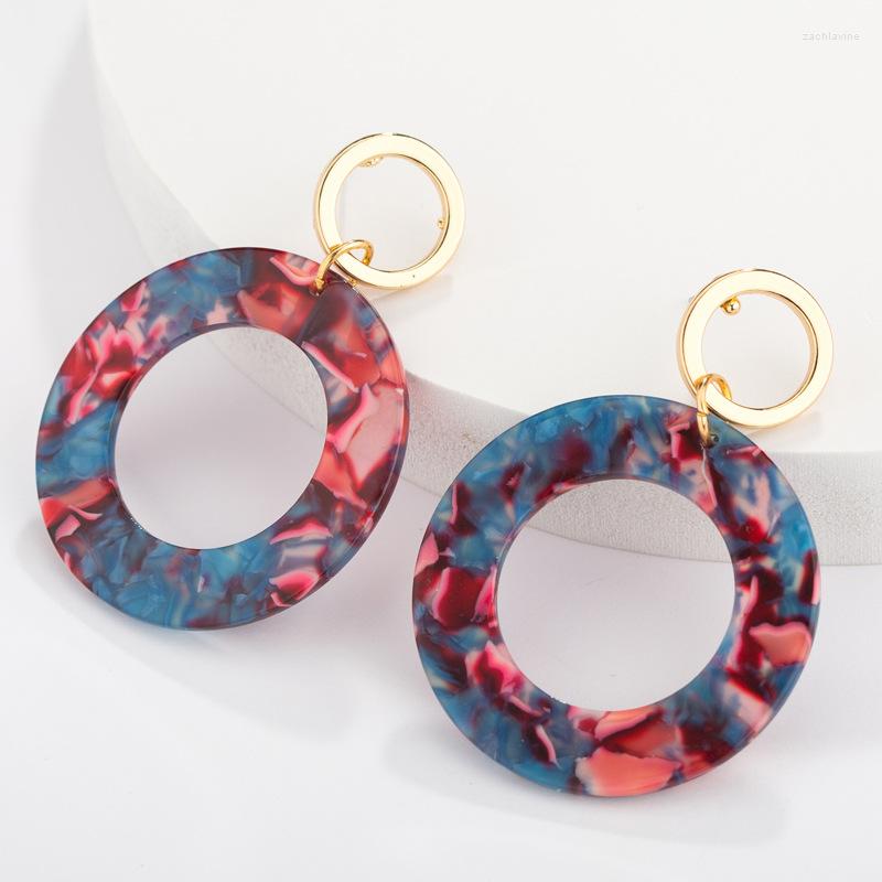 

Hoop Earrings Vintage Resin Acrylic Leopard For Women Statement Dangle Retro Party Gifts Jewelry Accessories