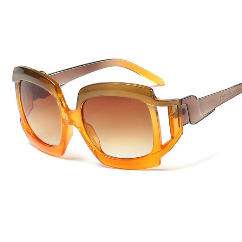 

Sunglasses MINCL Trending Small Rectangle Rimless Women Retro Clear Pink Red Orange Integrated Lens Square UV400 NX