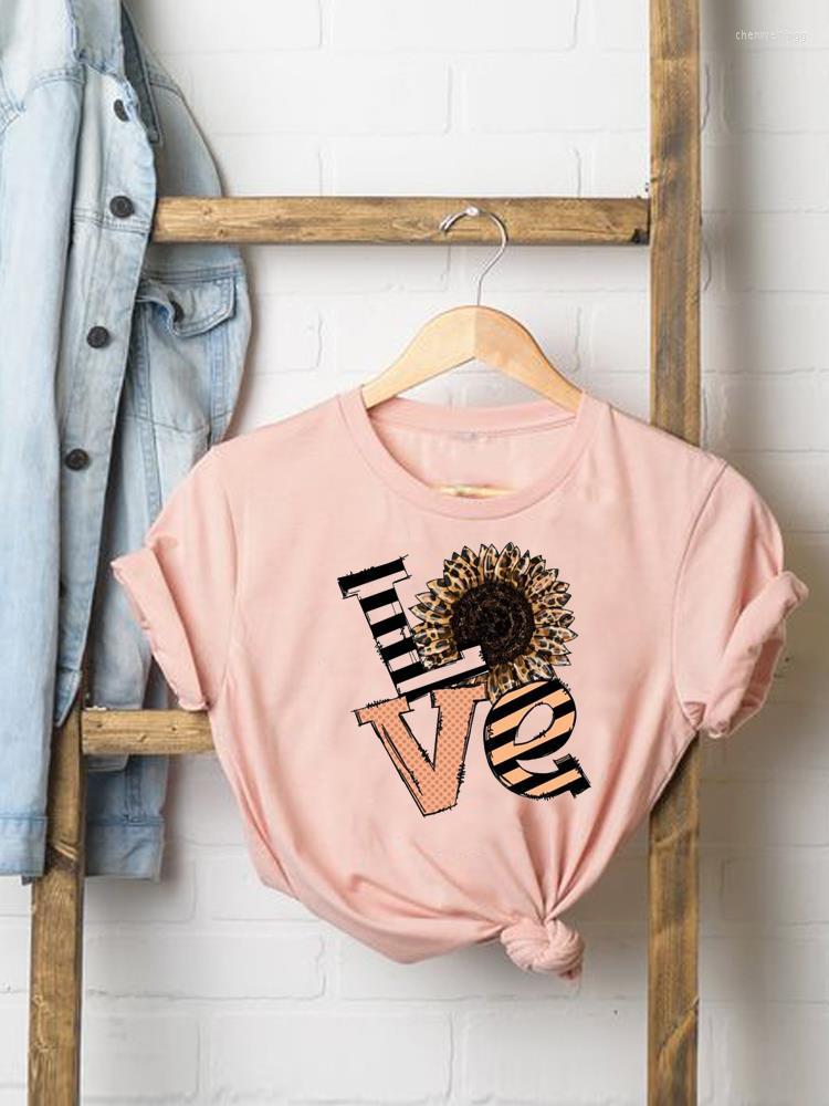 

Women' T Shirts Print Casual Clothing Graphic Shirt Summer Short Sleeve Women Love Letter Trend Sweet T-shirt Female Top Fashion Tee, Mgq27925