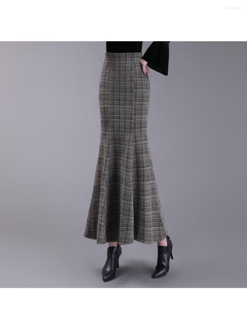 

Skirts A Generation Of Fine Plaid Fishtail Skirt In Autumn And Winter 2023, Masaiga