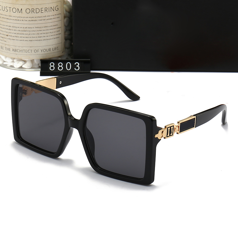 

Designer Sunglasses Brand Plaid Sun Glasses Women Men Unisex Traveling Sunglass Black Grey Beach Adumbral