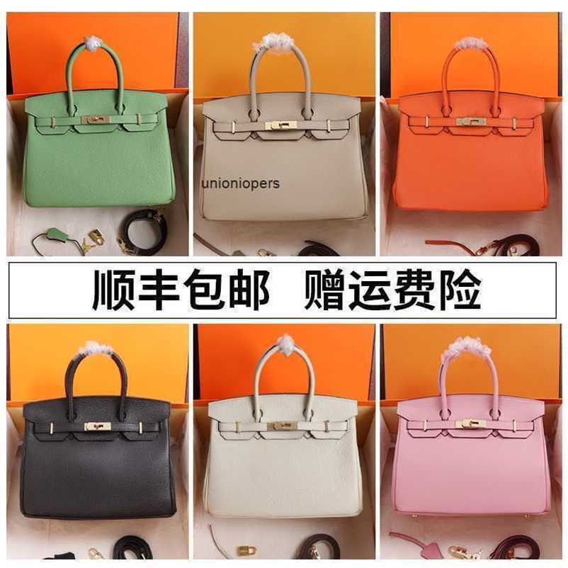 

Designers Handbags Birkin Designer Bags 2023 New Fashion Large One Shoulder Handheld Bride's True Cow Leather Women's Capacity Ayw, Elephant grey medium 30